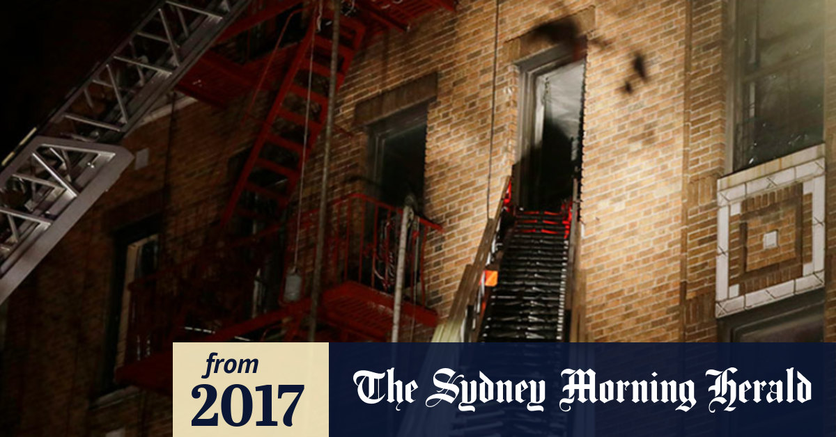 Video New York apartment block fire kills 12